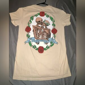 Skeleton Graphic Tee with Roses